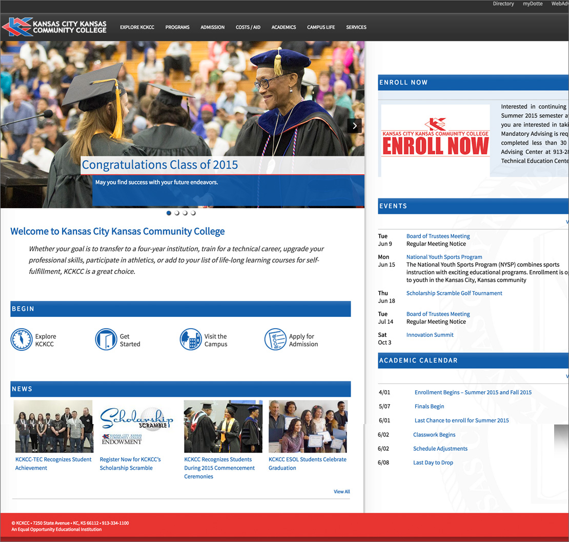 Kansas City Kansas Communit College Website - Lisa K Cline