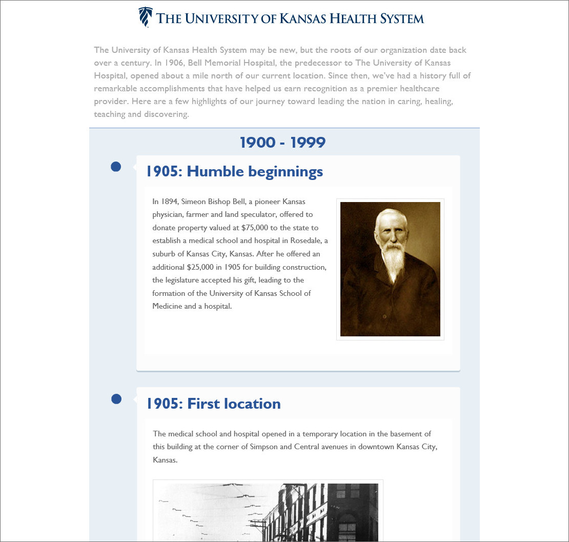 TUKHS Timeline - Lisa K Cline